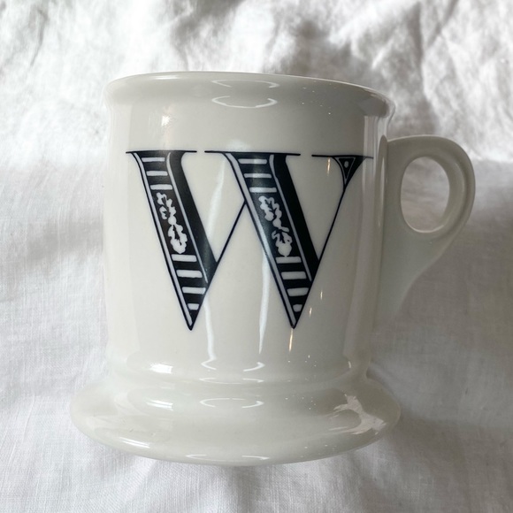 Anthropologie W Monogram Mug White with Black - Picture 11 of 12